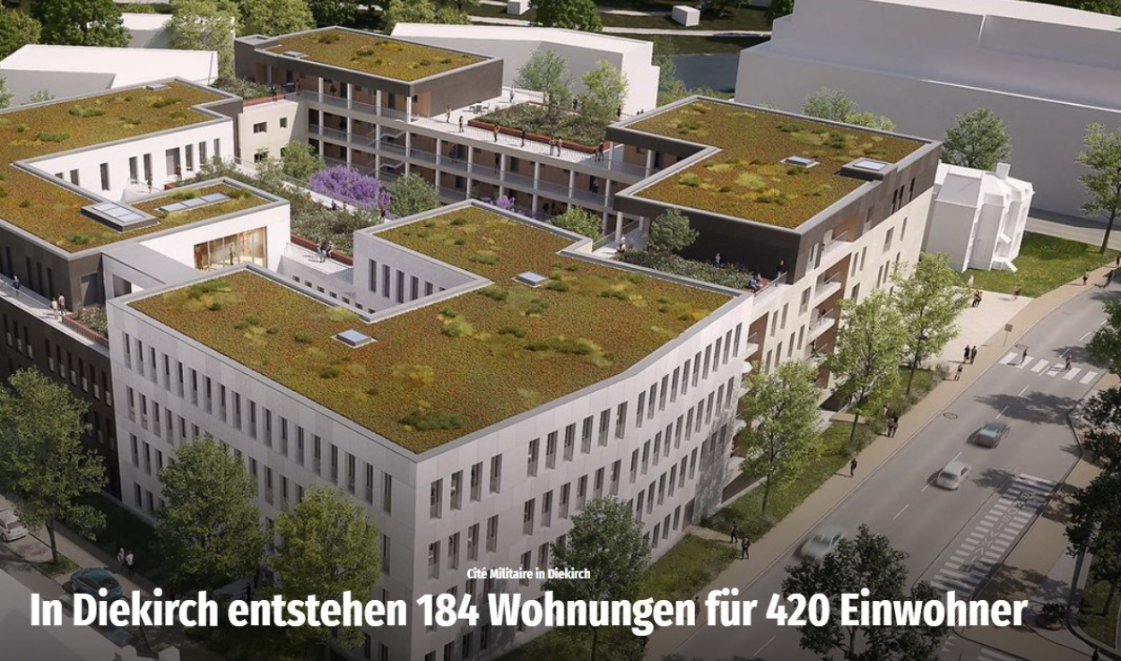 In Diekirch entstehen 184 Wohnungen für 420 Einwohner