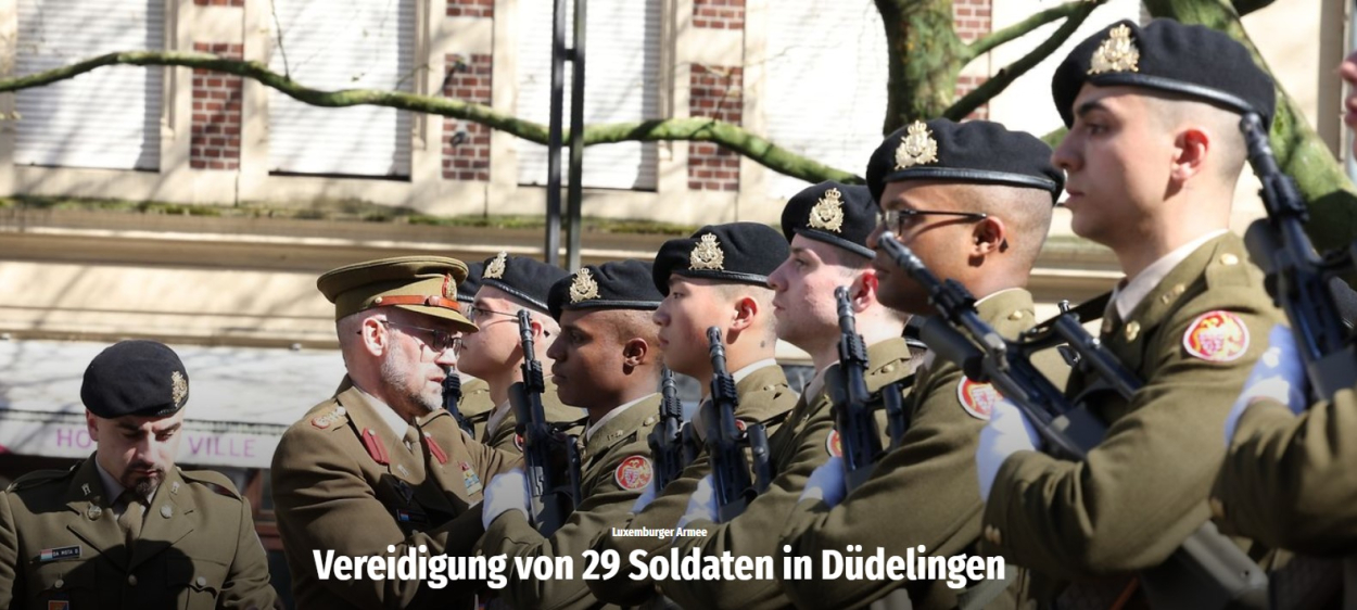 Vereidigung von 29 Soldaten in Düdelingen