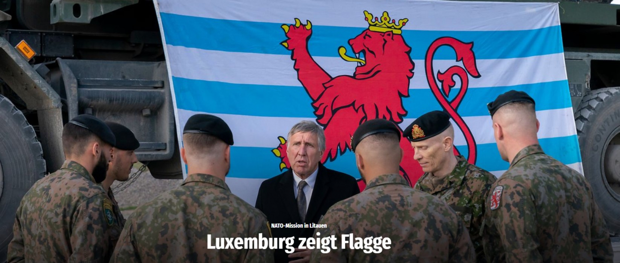 Luxemburg zeigt Flagge